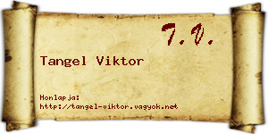 Tangel Viktor névjegykártya